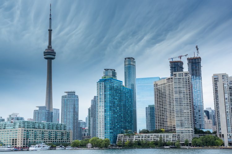 Toronto city skyline, Ontario, Canada.